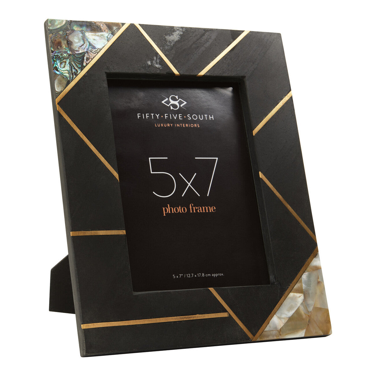 Orsina Oriana Mother of Pearl and Gold Inlay Photo Frame – 5x7
