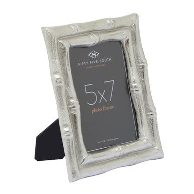 Orsina Hiba Silver Bamboo Effect 5x7 Photo Frame | Aluminum Picture Frame