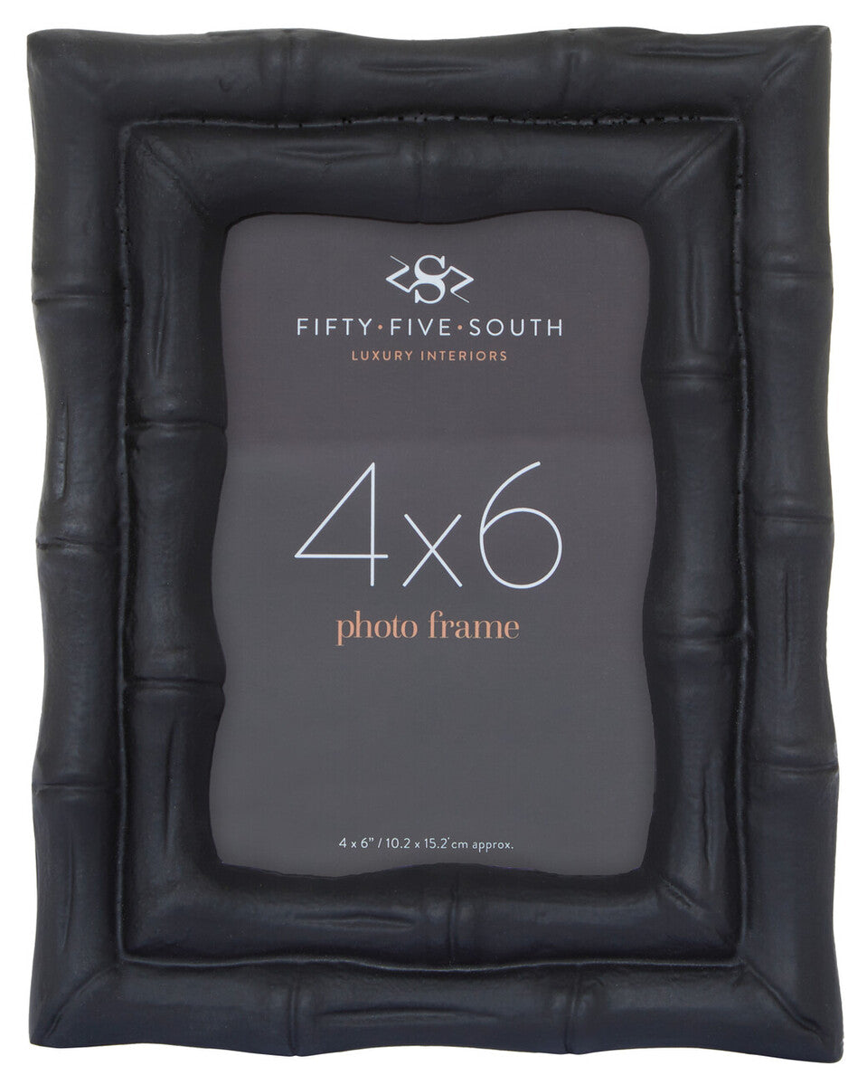 Orsina Hiba Black Bamboo Effect Photo Frame – 4x6 Picture Frame