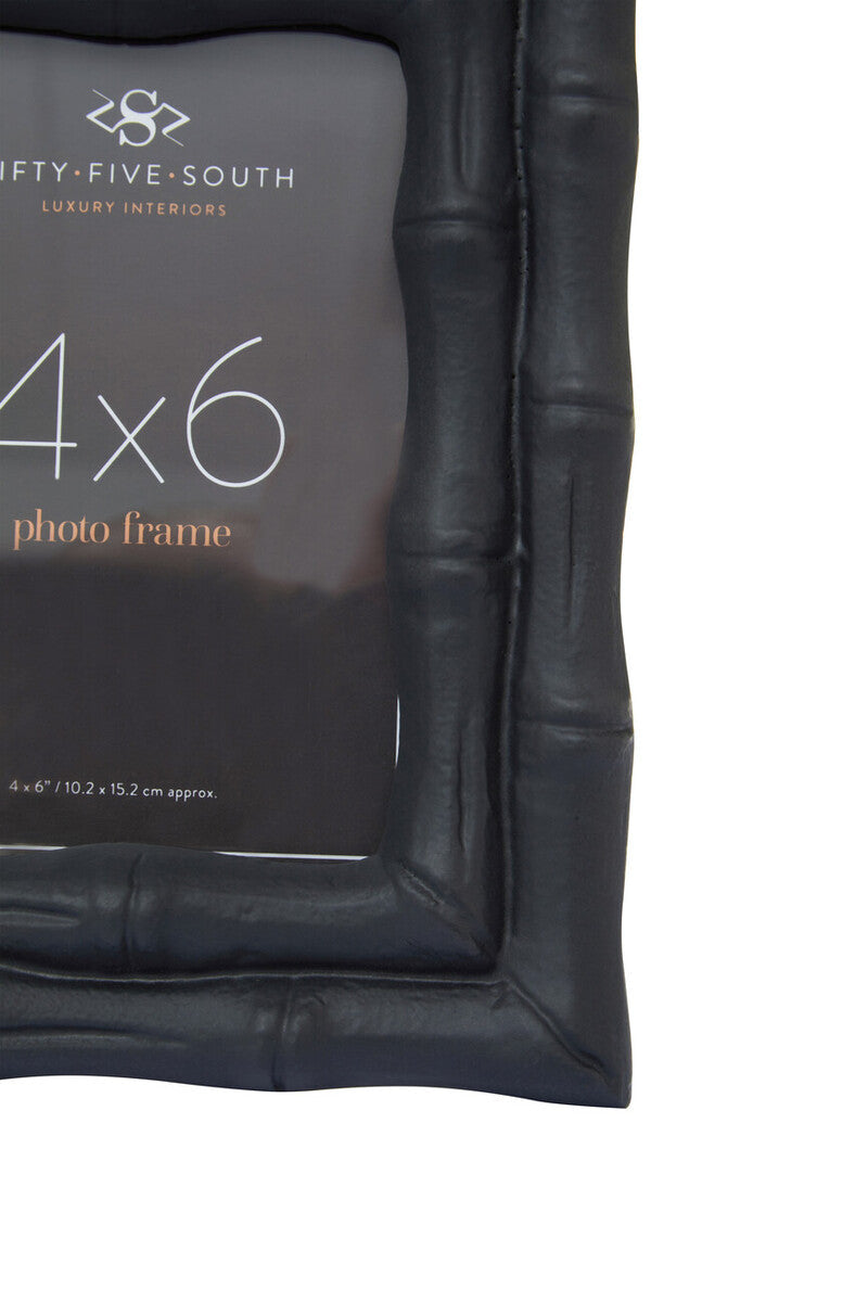 Orsina Hiba Black Bamboo Effect Photo Frame – 4x6 Picture Frame