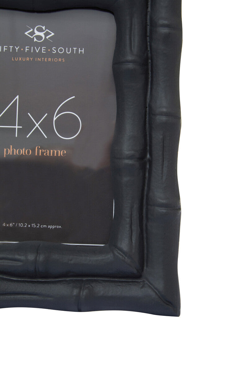 Orsina Hiba Black Bamboo Effect Photo Frame – 4x6 Picture Frame