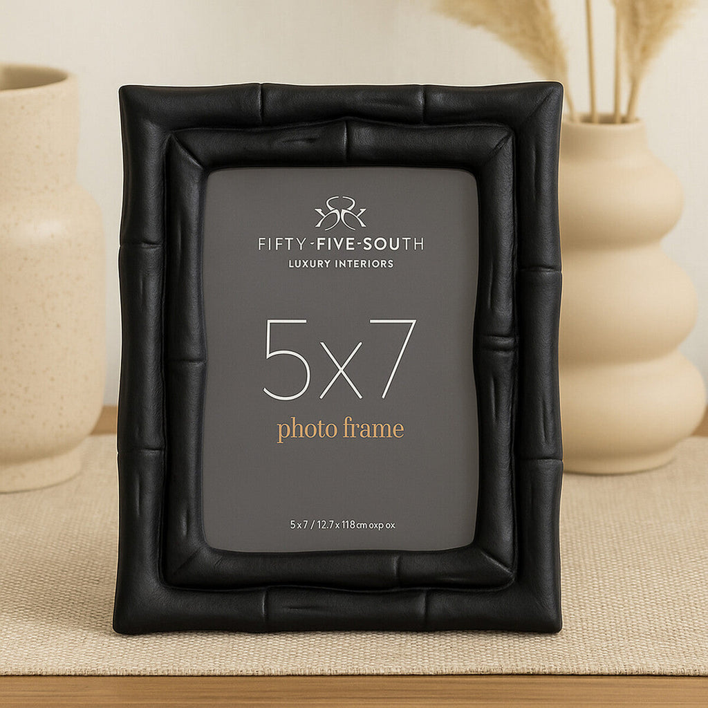 Orsina Hiba 5x7 Photo Frame – Black Bamboo Effect Picture Frame