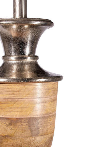 Orsina Hampstead Table Lamp Base – Mango Wood and Nickel Silver