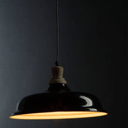 Orsina Oslo Black Small Pendant Light – Modern Dome Kitchen Lighting