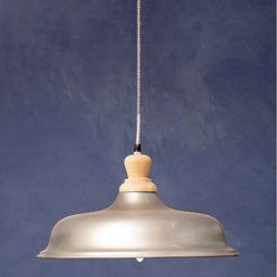 Orsina Oslo Small Pendant Light – Industrial Iron Shade, Zinc Finish