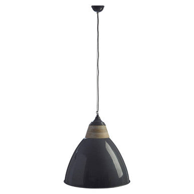 Orsina Oslo Extra Large Pendant Light – Industrial Grey Metal Shade