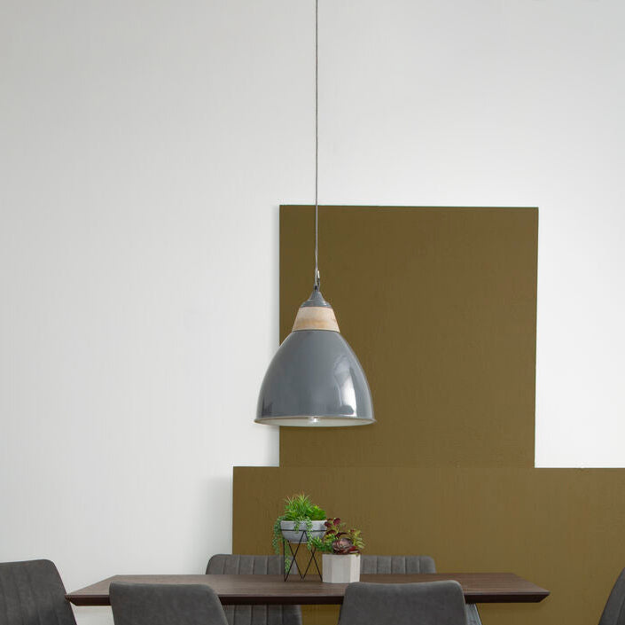 Orsina Oslo Large Grey Bell Pendant Light – Modern Kitchen Lighting