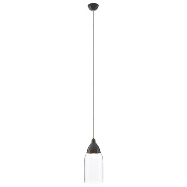 Orsina Oslo Grey Glass and Iron Pendant Light – Modern Kitchen Lighting