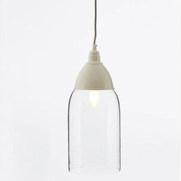 Orsina Oslo White Glass and Iron Pendant Light | Modern Kitchen Lamp