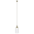 Orsina Oslo White Glass and Iron Pendant Light | Modern Kitchen Lamp