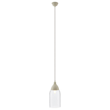 Orsina Oslo White Glass and Iron Pendant Light | Modern Kitchen Lamp