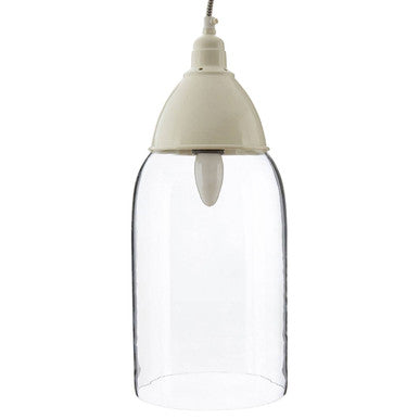 Orsina Oslo White Glass and Iron Pendant Light | Modern Kitchen Lamp