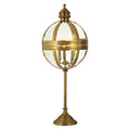 Orsina Hampstead Brass Table Lamp | Glass Globe 3-Light Accent