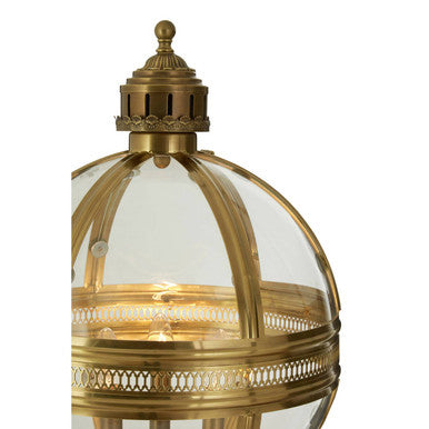 Orsina Hampstead Brass Table Lamp | Glass Globe 3-Light Accent