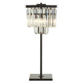 Orsina Kensington Townhouse Iron and Crystal Table Lamp – Black