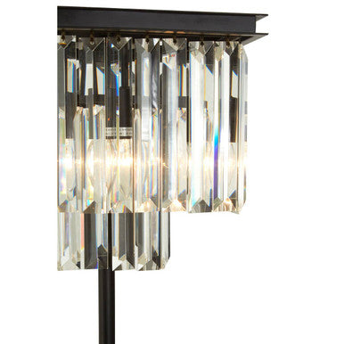 Orsina Kensington Townhouse Iron and Crystal Table Lamp – Black
