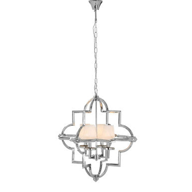 Orsina Kensington Townhouse Arabesque Pendant Light – Chrome Iron