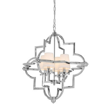 Orsina Kensington Townhouse Arabesque Pendant Light – Chrome Iron