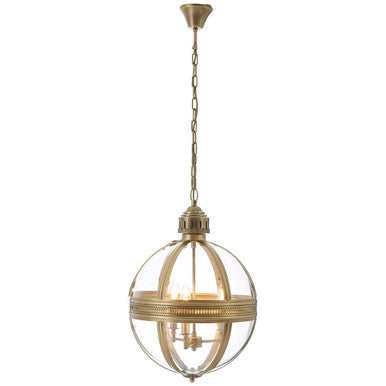 Orsina Hampstead Brass Finish Pendant Light | Iron Decorative Grille