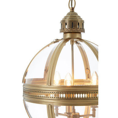 Orsina Hampstead Brass Finish Pendant Light | Iron Decorative Grille