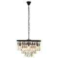 Orsina Kensington Townhouse Multi Crystal Pendant Light | Black Iron