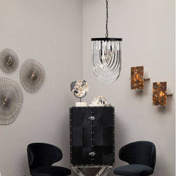 Orsina Kensington Black Crystal Pendant Light – Large Modern Chandelier