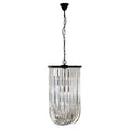 Orsina Kensington Townhouse Black Crystal Long Pendant Light – Iron