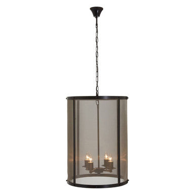 Orsina Hampstead Large Pendant Light – Black Iron & Gold Finish