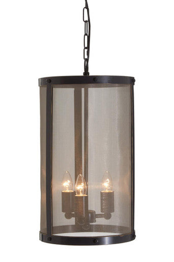 Orsina Hampstead Small Pendant Light – Antique Black & Gold Iron