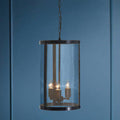 Orsina Hampstead Small Pendant Light – Antique Black & Gold Iron