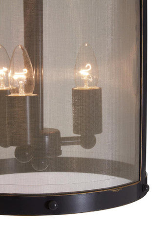 Orsina Hampstead Small Pendant Light – Antique Black & Gold Iron