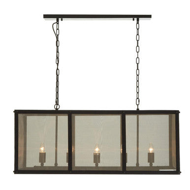 Orsina Hampstead Wide Pendant Light – Black and Gold Industrial Iron