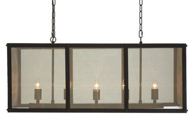 Orsina Hampstead Wide Pendant Light – Black and Gold Industrial Iron