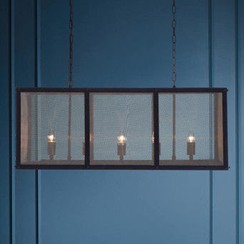 Orsina Hampstead Wide Pendant Light – Black and Gold Industrial Iron