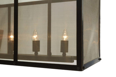 Orsina Hampstead Wide Pendant Light – Black and Gold Industrial Iron