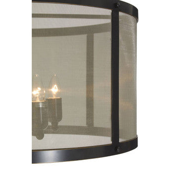 Orsina Hampstead Floor Lamp – Black Iron with Gauze Shade