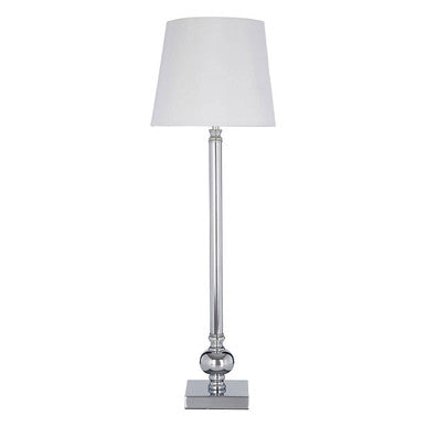 Orsina Ursula Iron Table Lamp with Off-White Silk Shade | Modern Decor