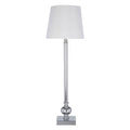 Orsina Ursula Iron Table Lamp with Off-White Silk Shade | Modern Decor