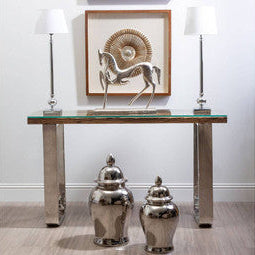 Orsina Ursula Iron Table Lamp with Off-White Silk Shade | Modern Decor