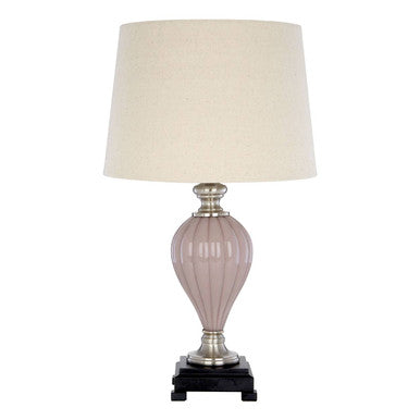 Orsina Ulalia Pink Glass Table Lamp – Modern Bedside Accent Lighting