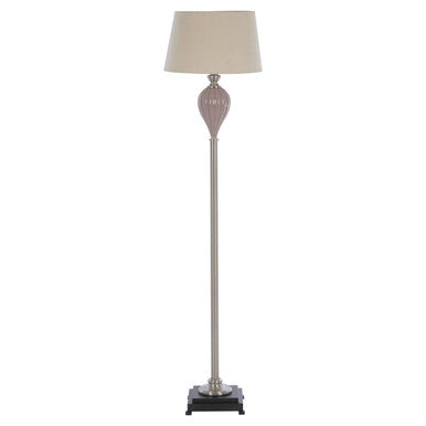 Orsina Ulalia Pink Floor Lamp – Fluted Ceramic and Brushed Iron