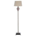 Orsina Ulalia Pink Floor Lamp – Fluted Ceramic and Brushed Iron