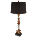 Orsina Pavo Table Lamp – Bronze and Black Traditional Paw-Foot Base