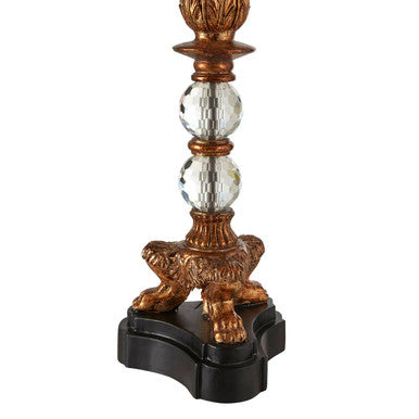 Orsina Pavo Table Lamp – Bronze and Black Traditional Paw-Foot Base