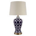 Orsina Paloma Table Lamp – White Silk Shade with Polished Silver Base