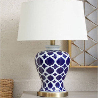 Orsina Paloma Table Lamp – White Silk Shade with Polished Silver Base