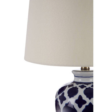 Orsina Paloma Table Lamp – White Silk Shade with Polished Silver Base