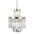 Orsina Kensington Townhouse 6-Bulb Crystal Pendant Light – Polished Steel