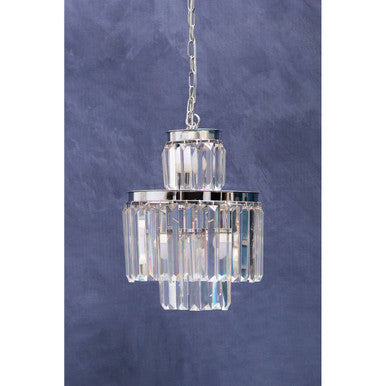 Orsina Kensington Townhouse 6-Bulb Crystal Pendant Light – Polished Steel
