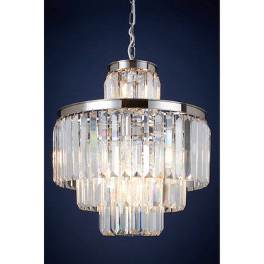 Orsina Kensington Townhouse 11-Bulb Crystal Pendant Light – Steel